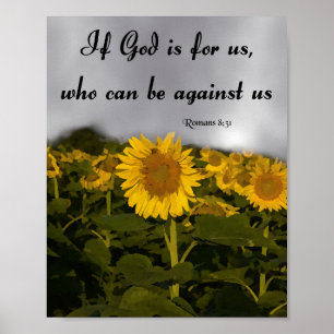 Poster Si Dieu est pour nous, la Bible Verse