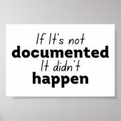 Poster Si elle n'est pas documentée Ça n'est pas arrivé (Devant)