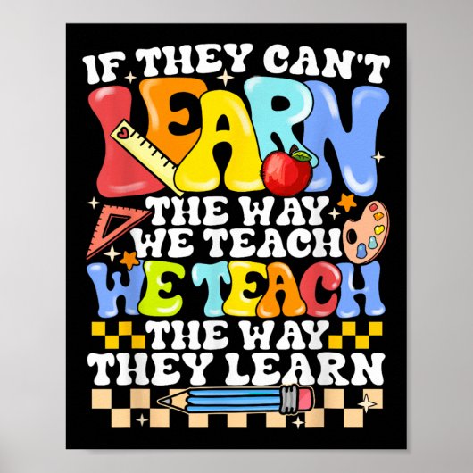 Poster Si ils ne peuvent pas apprendre de la façon dont n (Devant)