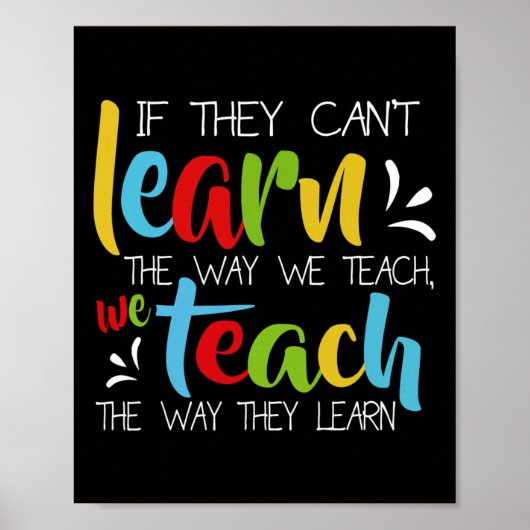 Poster Si ils ne peuvent pas apprendre de la façon dont n (Devant)