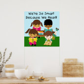 Poster Si intelligent parce que nous lisons l'affiche en  (Cuisine)