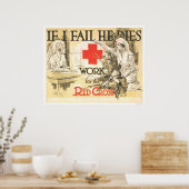 Poster Si j'échoue, il meurt - Travaille pour la Croix Ro (Cuisine)