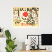 Poster Si j'échoue, il meurt - Travaille pour la Croix Ro (Bureau à domicile)