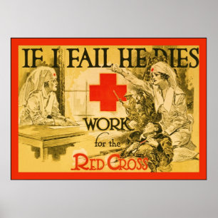 Poster Si j'échoue il meurt ~ vintage soignent l'affiche