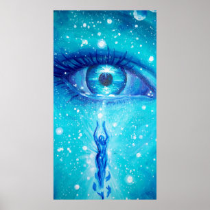 Poster Si j'étais une goutte de larme sur votre peinture 