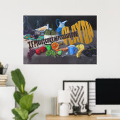 Poster Si La Musique Est La Nourriture De L'Amour (Bureau à domicile)