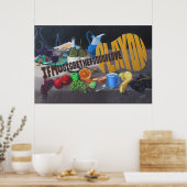 Poster Si La Musique Est La Nourriture De L'Amour (Cuisine)