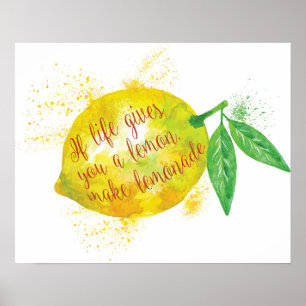 Poster Si La Vie Vous Donne Un Citron, Faites De La Lemon