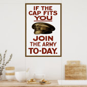 Poster Si Le Casquette Vous Convient — Rejoignez L'Armée (Cuisine)