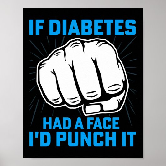 Poster Si Le Diabète Avait Un Visage, Je Le Pendrais Diab (Devant)
