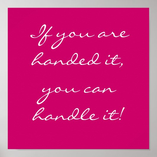 Poster Si on vous le donne, vous pouvez le gérer ! (Devant)