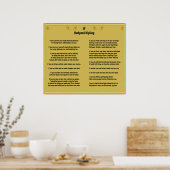 Poster Si par Rudyard Kipling (Cuisine)