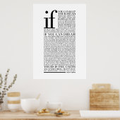 Poster Si par Rudyard Kipling (toutes les options) (Cuisine)
