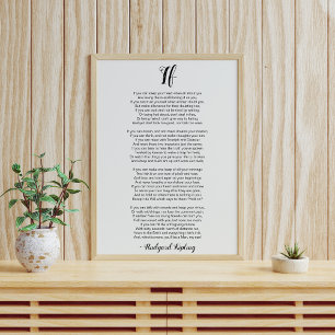 Poster Si Poème de Rudyard Kipling