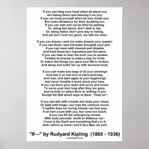 Poster Si Poème De Rudyard Kipling (Pas De Kipling Photo)
