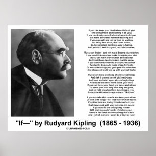 Poster Si Poème De Rudyard Kipling (Photo Kipling)