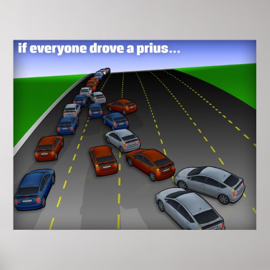 Poster si tout le monde conduisait un prius... (Devant)