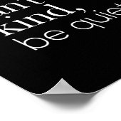 Poster si tu ne peux pas être gentil, sois tranquille (Coin)