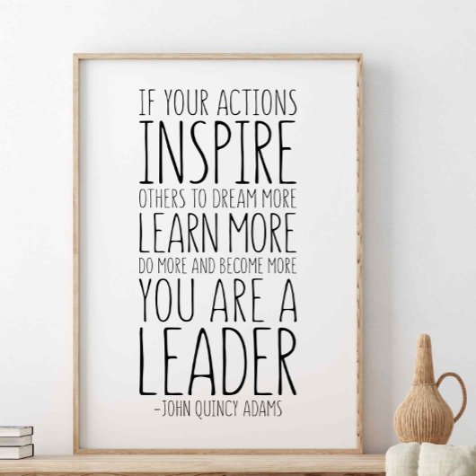 Poster Si Vos Actions Inspirent D'Autres, John Quincy Ada