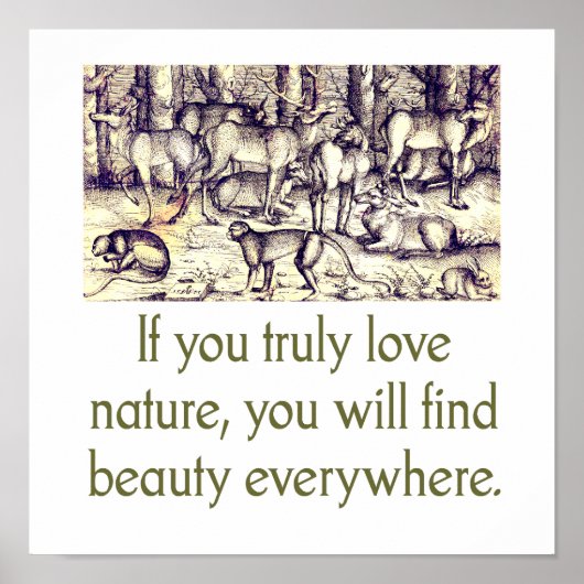 Poster Si vous aimez vraiment la nature - Citation (Devant)