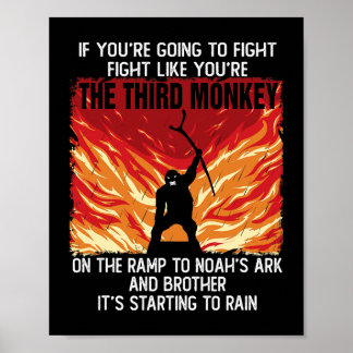 Poster Si Vous Allez Combattre Comme Le Troisième Moine
