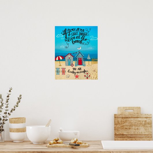 Poster Si Vous Avez De La Chance| Script Beach Citation (Cuisine)