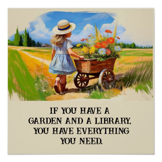 Poster Si vous avez un jardin et une bibliothèque (Devant)