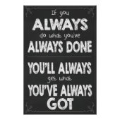 Poster Si vous faites toujours ce que vous avez toujours (Devant)