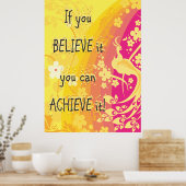 Poster Si vous le croyez, vous pouvez le réaliser! (Cuisine)