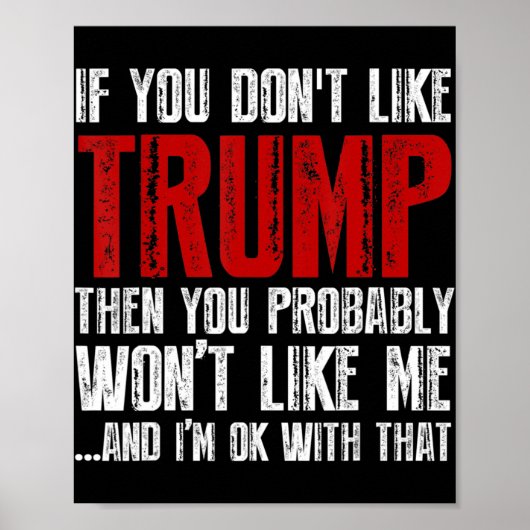 Poster Si vous n'aimez pas Trump  (Devant)