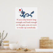 Poster Si Vous Ne Frappez Que Assez Longtemps - Citation (Cuisine)