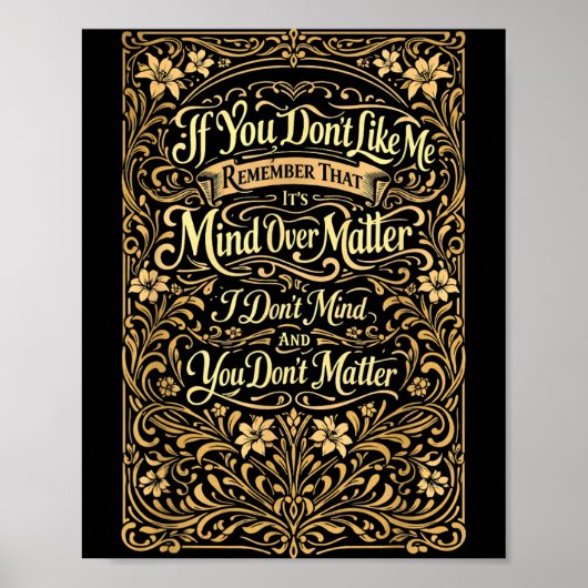 Poster Si vous ne m'aimez pas rappelez-vous que c'est l'e (Devant)