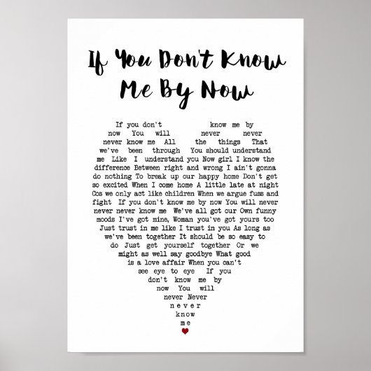 Poster Si vous ne me connaissez pas maintenant Heart Song (Devant)