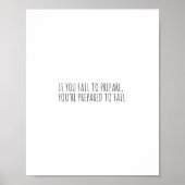 Poster Si vous ne vous préparez pas, vous êtes prêt à éch (Devant)