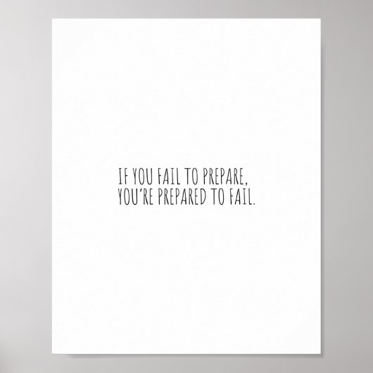 Poster Si vous ne vous préparez pas, vous êtes prêt à éch (Devant)
