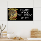 Poster Si vous n'êtes pas indigné, vous ne faites pas att (Cuisine)