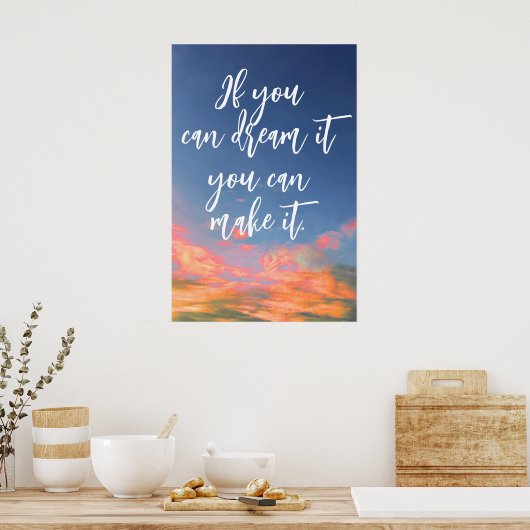 Poster "Si vous pouvez le rêver" (Cuisine)