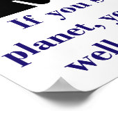 Poster Si vous sauvez la planète - Citation sur le change (Coin)