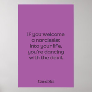Poster Si vous souhaitez la bienvenue à un Narcissist