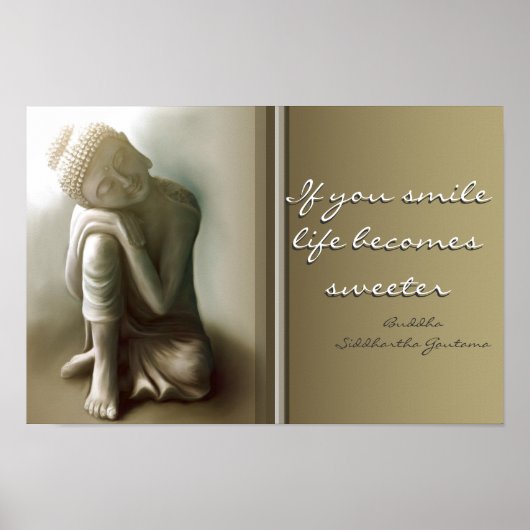 Poster Si vous souriez...Poster de citation Bouddha (Devant)