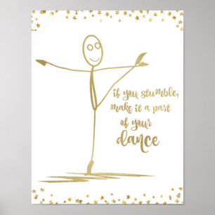 Poster Si vous tombez, faites-le partie de la citation de