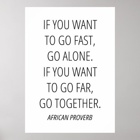 Poster Si vous voulez aller loin, allez ensemble (Devant)