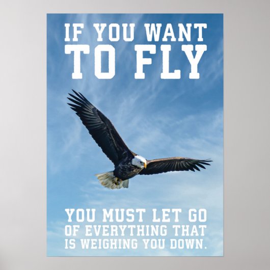 Poster Si Vous Voulez Voler, Aigle, Gym, Hustle, Succès P (Devant)
