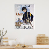 POSTER SI VOUS VOULEZ VOUS BATTRE (Cuisine)