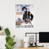 POSTER SI VOUS VOULEZ VOUS BATTRE (Bureau à domicile)