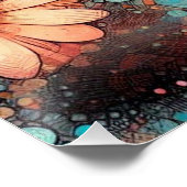 Poster siamese cat and flowers (Coin)