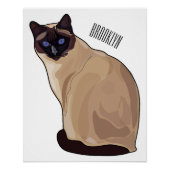 Poster Siamese cat cartoon (Devant)