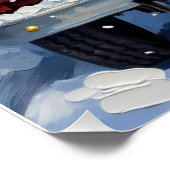 Poster Siamese Cat Christmas Red Truck Holiday (Coin)