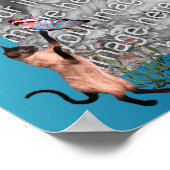 Poster Siamese Cats Papillons Ajouter Votre Photo (Coin)