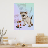 Poster Siamese Kitten VS Ladybug (Cuisine)